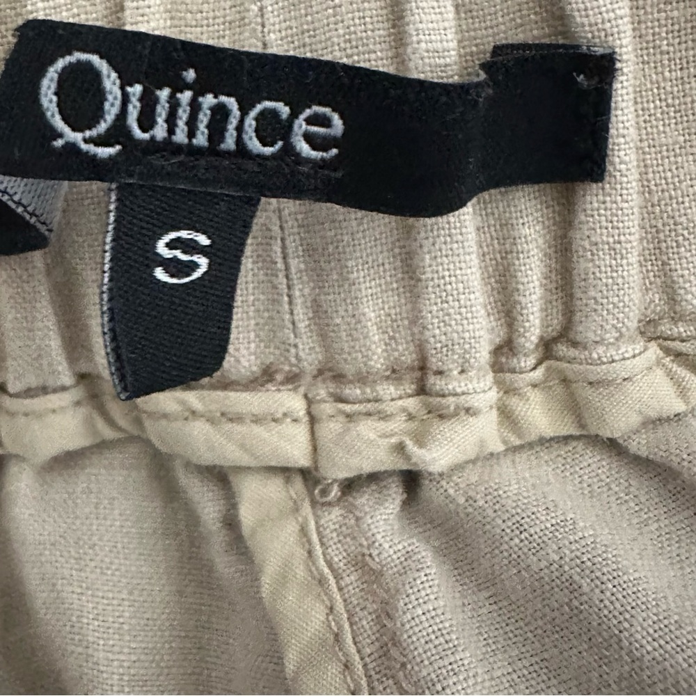 Quince 100% European Linen Cropped Pants Small Flax Elastic Waist - Picture 8 of 12